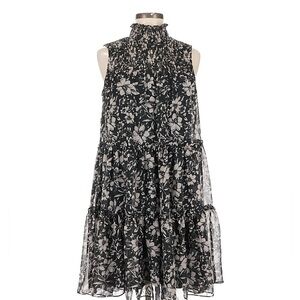Taylor Black and Cream Floral Kids Dress